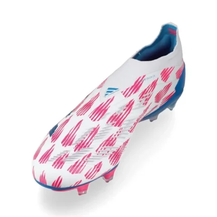 Adidas Predator Elite Laceless FG Reemergence - Footwear White/Solar Blue/Solar Pink - Image 7