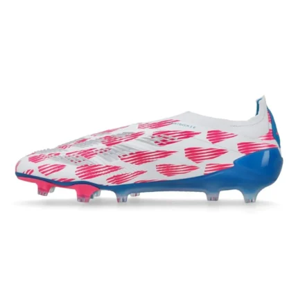 Adidas Predator Elite Laceless FG Reemergence - Footwear White/Solar Blue/Solar Pink - Image 3