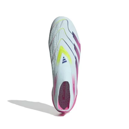 Adidas Predator Elite Laceless FG Stellar Icon - Almost Blue/Lucid Pink/Semi Solar Yellow - Image 4