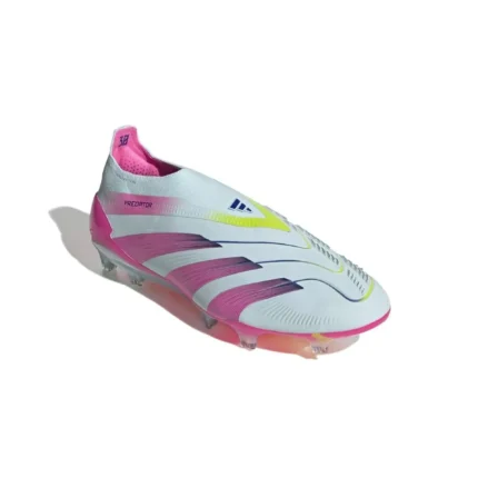Adidas Predator Elite Laceless FG Stellar Icon - Almost Blue/Lucid Pink/Semi Solar Yellow - Image 7
