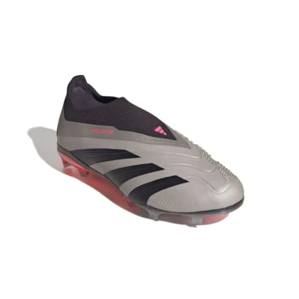 Adidas Predator Elite Laceless FG Vivid Horizon - Platin Metallic/Aurora Black/Carbon Kids - Image 4