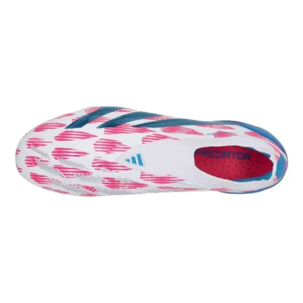 Adidas Predator Elite Laceless SG Reemergence - Footwear White/Solar Blue/Solar Pink - Image 4