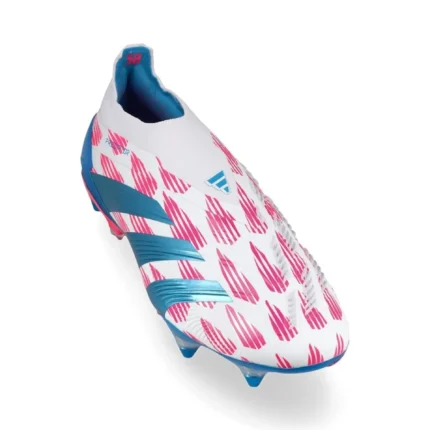 Adidas Predator Elite Laceless SG Reemergence - Footwear White/Solar Blue/Solar Pink - Image 5