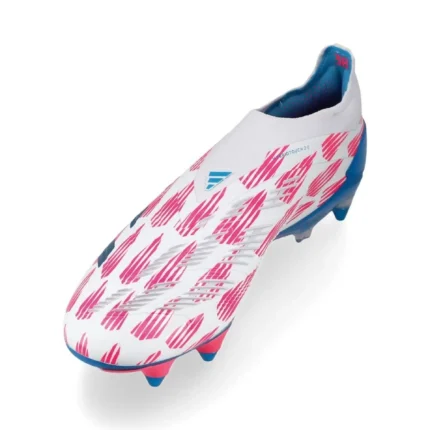 Adidas Predator Elite Laceless SG Reemergence - Footwear White/Solar Blue/Solar Pink - Image 7