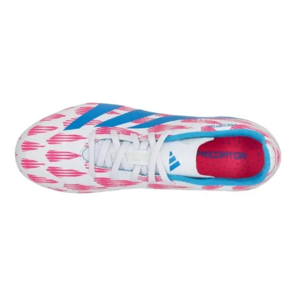 Adidas Predator League FG Reemergence - Footwear White/Solar Blue/Solar Pink Kids - Image 4