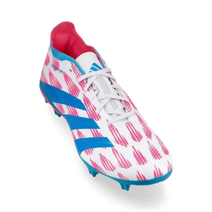 Adidas Predator League FG Reemergence - Footwear White/Solar Blue/Solar Pink - Image 5