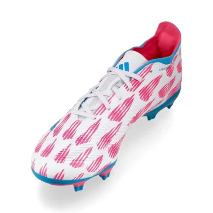 Adidas Predator League FG Reemergence - Footwear White/Solar Blue/Solar Pink - Image 7