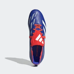 Adidas Predator League Fold-Over Tongue FG Advancement - Lucid Blue/Footwear White/Solar Red - Image 4