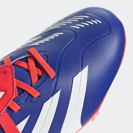 Adidas Predator League Fold-Over Tongue FG Advancement - Lucid Blue/Footwear White/Solar Red - Image 9