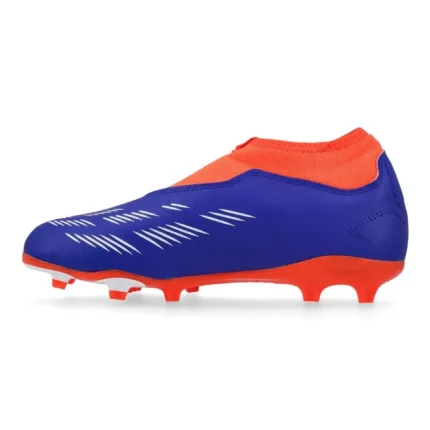 Adidas Predator League Laceless FG Advancement - Lucid Blue/Footwear White/Solar Red Kids - Image 3