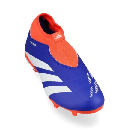 Adidas Predator League Laceless FG Advancement - Lucid Blue/Footwear White/Solar Red Kids - Image 5