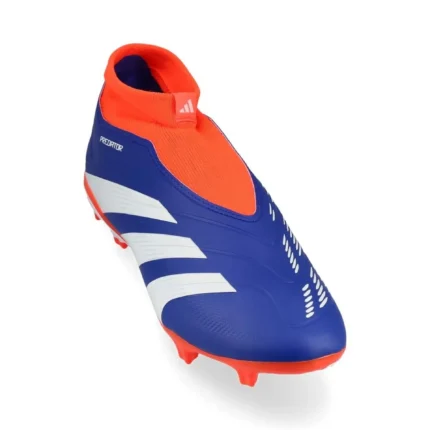 Adidas Predator League Laceless FG Advancement - Lucid Blue/Footwear White/Solar Red - Image 5
