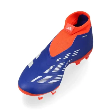 Adidas Predator League Laceless FG Advancement - Lucid Blue/Footwear White/Solar Red - Image 7