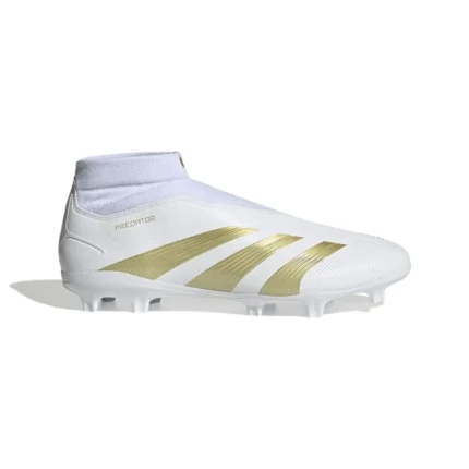 Adidas Predator League Laceless FG Day Spark - Footwear White/Gold Metallic/Footwear White - Image 1