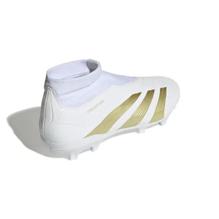 Adidas Predator League Laceless FG Day Spark - Footwear White/Gold Metallic/Footwear White - Image 4
