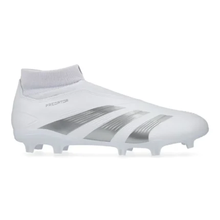 Adidas Predator League Laceless FG Pearlized - Footwear White/Silver Metallic - Image 1