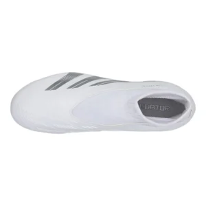 Adidas Predator League Laceless FG Pearlized - Footwear White/Silver Metallic - Image 4