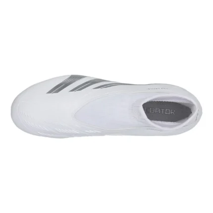 Adidas Predator League Laceless FG Pearlized - Footwear White/Silver Metallic - Image 4