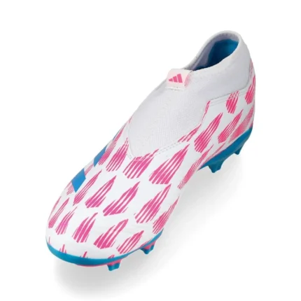 Adidas Predator League Laceless FG Reemergence - Footwear White/Solar Blue/Solar Pink Kids - Image 7