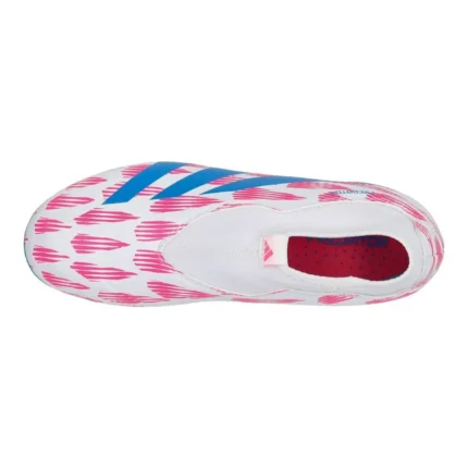 Adidas Predator League Laceless FG Reemergence - Footwear White/Solar Blue/Solar Pink Kids - Image 4