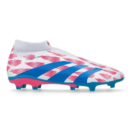 Adidas Predator League Laceless FG Reemergence - Footwear White/Solar Blue/Solar Pink - Image 1