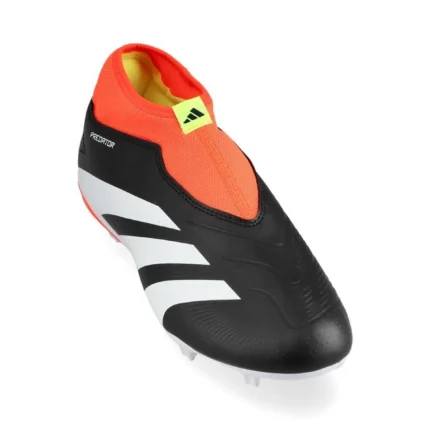 Adidas Predator League Laceless FG Solar Energy - Core Black/Footwear White/Solar Red Kids - Image 5