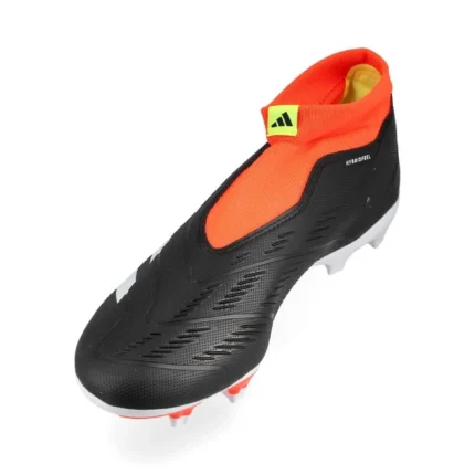 Adidas Predator League Laceless FG Solar Energy - Core Black/Footwear White/Solar Red - Image 5