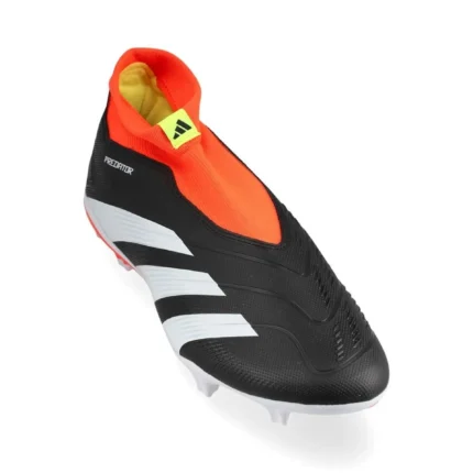 Adidas Predator League Laceless FG Solar Energy - Core Black/Footwear White/Solar Red - Image 7