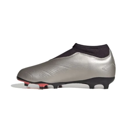 Adidas Predator League Laceless FG Vivid Horizon - Platin Metallic/Aurora Black/Turbo Kids - Image 3