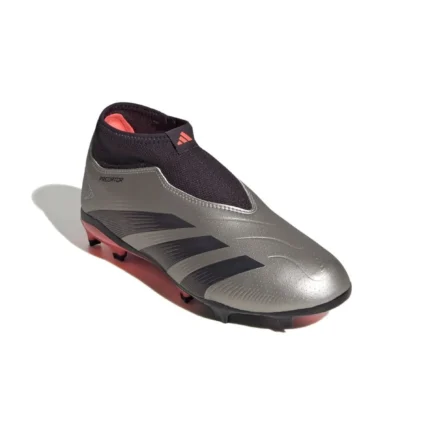 Adidas Predator League Laceless FG Vivid Horizon - Platin Metallic/Aurora Black/Turbo Kids - Image 4