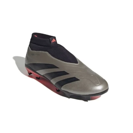Adidas Predator League Laceless FG Vivid Horizon - Platin Metallic/Aurora Black/Turbo - Image 4