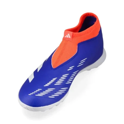 Adidas Predator League Laceless TF Advancement - Lucid Blue/Footwear White/Solar Red Kids - Image 7