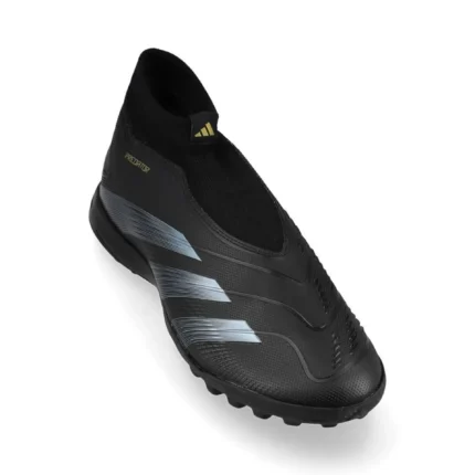 Adidas Predator League Laceless TF Dark Spark - Core Black/Carbon/Gold Metallic - Image 5