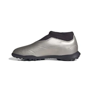 Adidas Predator League Laceless TF Vivid Horizon - Platin Metallic/Aurora Black/Turbo Kids - Image 3