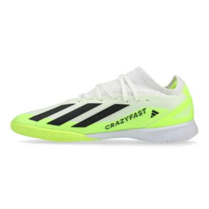 Adidas X Crazyfast .3 IN Crazyrush - Footwear White/Core Black/Lucid Lemon Kids - Image 3