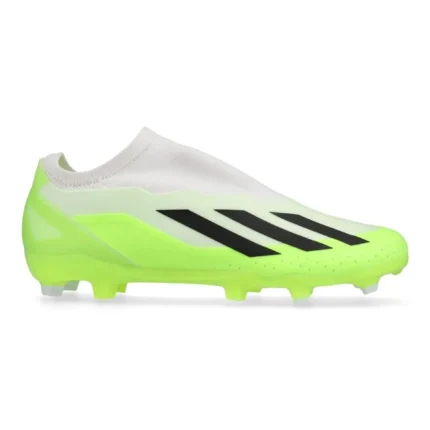 Adidas X Crazyfast .3 Laceless FG Crazyrush - Footwear White/Core Black/Lucid Lemon - Image 1