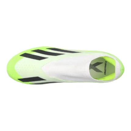 Adidas X Crazyfast .3 Laceless FG Crazyrush - Footwear White/Core Black/Lucid Lemon - Image 4