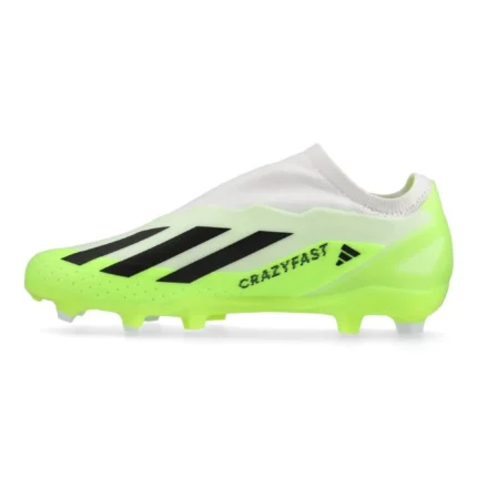 Adidas X Crazyfast .3 Laceless FG Crazyrush - Footwear White/Core Black/Lucid Lemon - Image 3