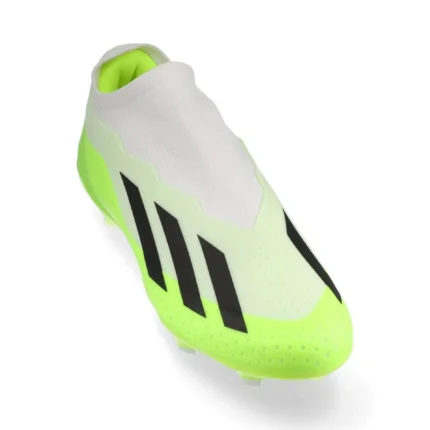 Adidas X Crazyfast .3 Laceless FG Crazyrush - Footwear White/Core Black/Lucid Lemon - Image 5
