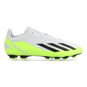 Adidas X Crazyfast .4 FxG Crazyrush - Footwear White/Core Black/Lucid Lemon Kids - Image 1