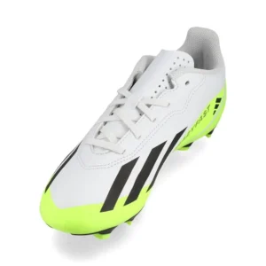 Adidas X Crazyfast .4 FxG Crazyrush - Footwear White/Core Black/Lucid Lemon Kids - Image 7