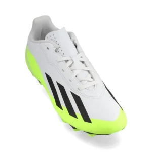 Adidas X Crazyfast .4 FxG Crazyrush - Footwear White/Core Black/Lucid Lemon Kids - Image 5