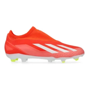 Adidas X Crazyfast League Laceless FG Energy Citrus - Solar Red/Footwear White/Solar Yellow Kids - Image 1