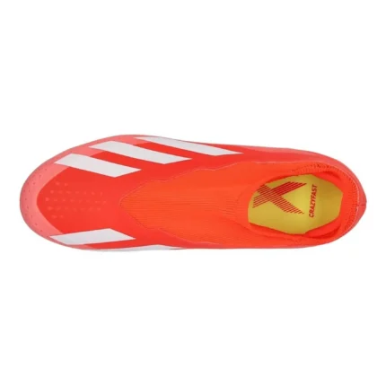 Adidas X Crazyfast League Laceless FG Energy Citrus - Solar Red/Footwear White/Solar Yellow Kids - Image 4