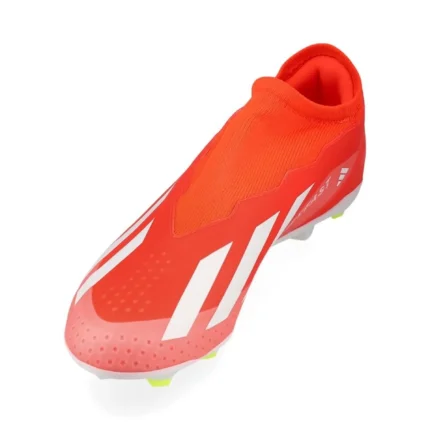 Adidas X Crazyfast League Laceless FG Energy Citrus - Solar Red/Footwear White/Solar Yellow Kids - Image 7
