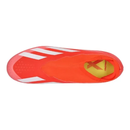 Adidas X Crazyfast League Laceless FG Energy Citrus - Solar Red/Footwear White/Solar Yellow - Image 4