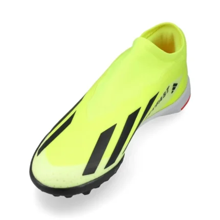 Adidas X Crazyfast League Laceless TF Solar Energy - Solar Yellow/Core Black/Footwear White Kids - Image 7