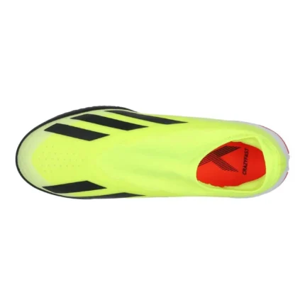 Adidas X Crazyfast League Laceless TF Solar Energy - Solar Yellow/Core Black/Footwear White Kids - Image 4