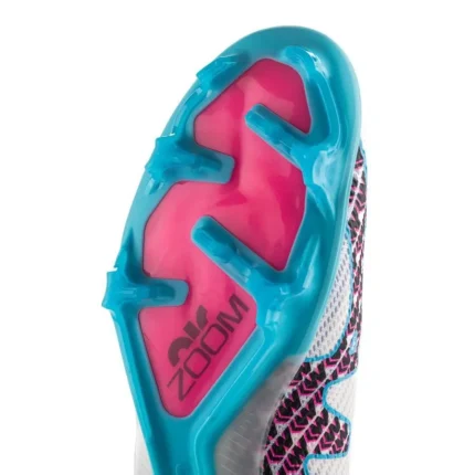 Nike Air Zoom Mercurial Vapor 15 Elite FG Blast - White/Baltic Blue/Pink Blast/Indigo Haze - Image 10