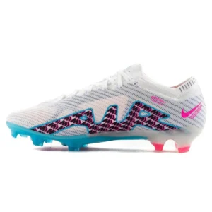 Nike Air Zoom Mercurial Vapor 15 Elite FG Blast - White/Baltic Blue/Pink Blast/Indigo Haze - Image 3